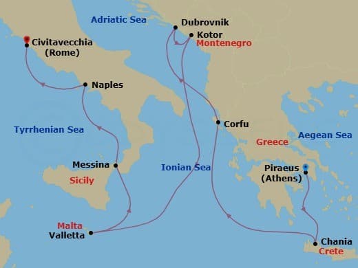 Cruise Itinerary Map