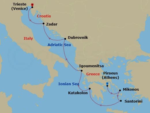 Cruise Itinerary Map