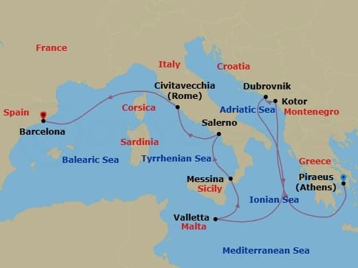 Cruise Itinerary Map