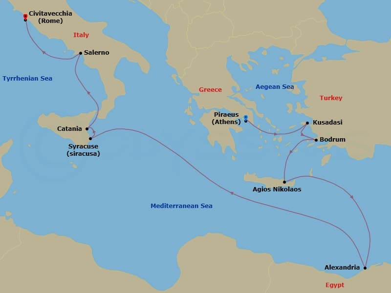 Cruise Itinerary Map