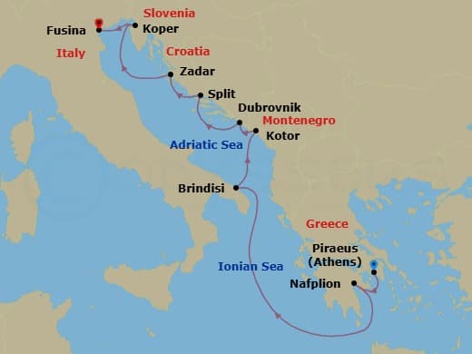Cruise Itinerary Map