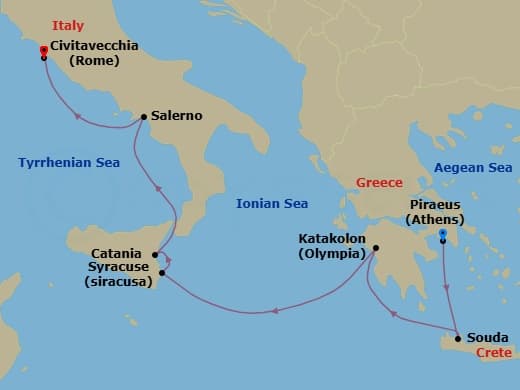 Cruise Itinerary Map