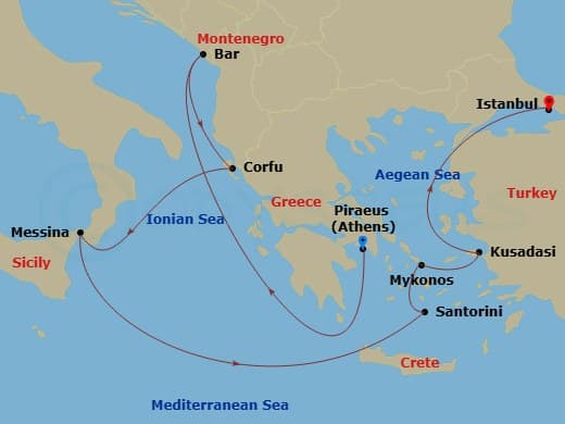 Cruise Itinerary Map