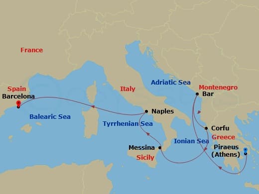 Cruise Itinerary Map