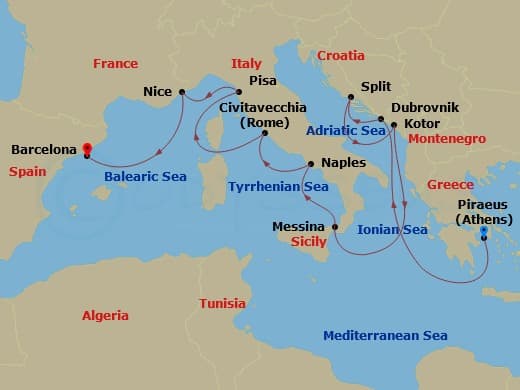 Cruise Itinerary Map