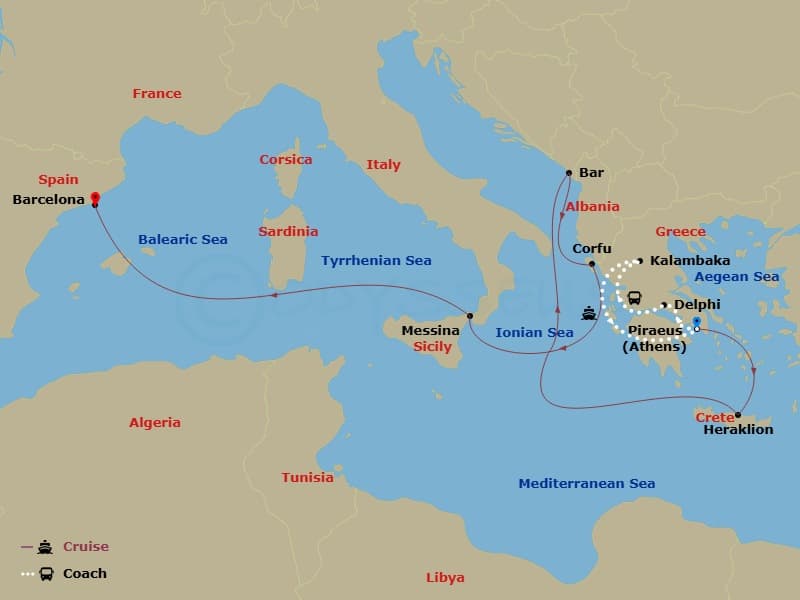 Cruise Itinerary Map