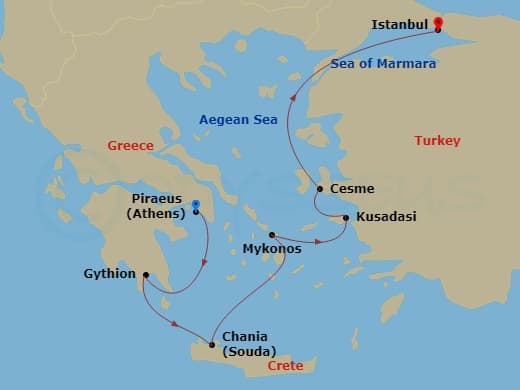 Cruise Itinerary Map