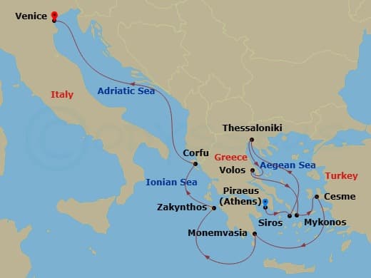 Cruise Itinerary Map