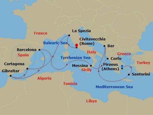 Cruise Itinerary Map