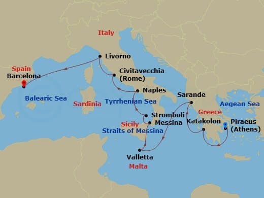 Cruise Itinerary Map
