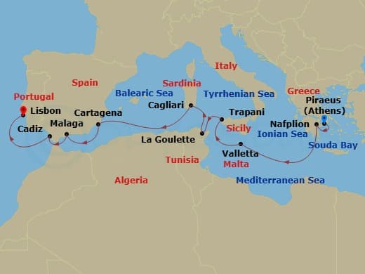 Cruise Itinerary Map