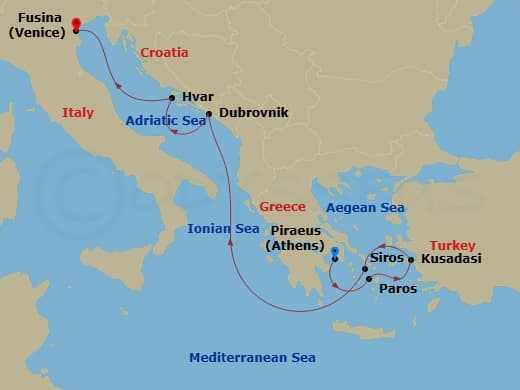 Cruise Itinerary Map