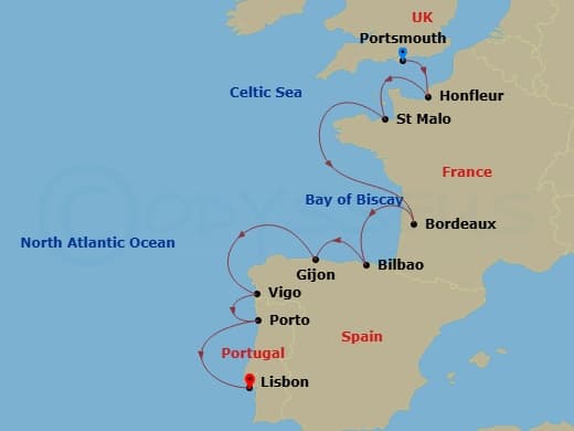 Cruise Itinerary Map