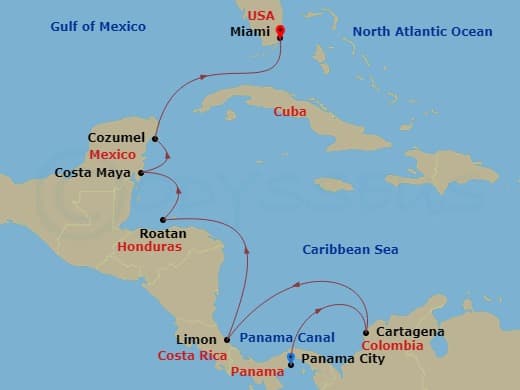 Cruise Itinerary Map