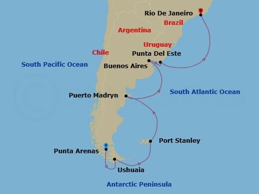 Cruise Itinerary Map
