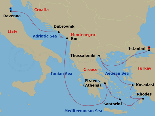 Cruise Itinerary Map