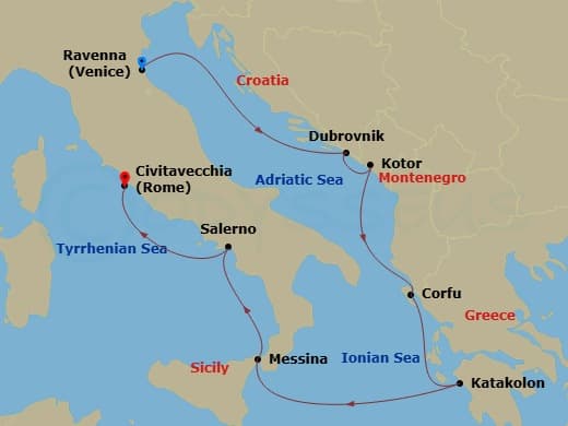 Cruise Itinerary Map