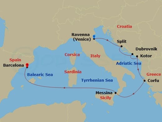 Cruise Itinerary Map