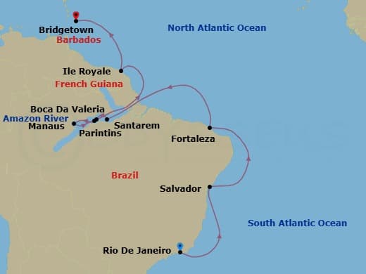 Cruise Itinerary Map