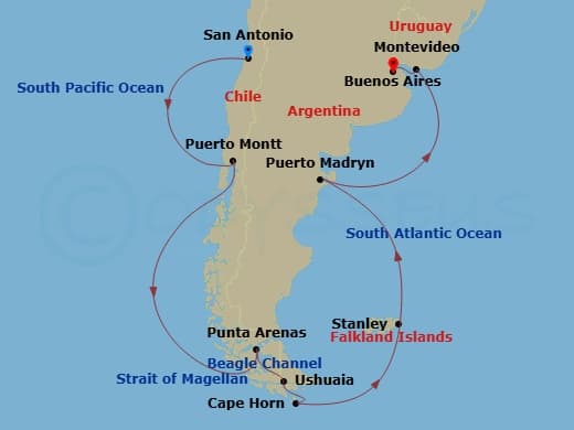 Cruise Itinerary Map