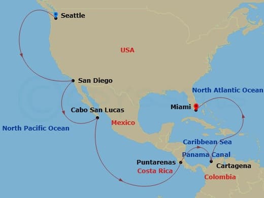Cruise Itinerary Map
