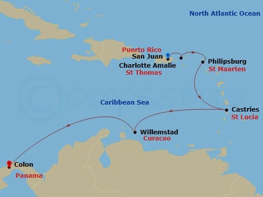 Cruise Itinerary Map