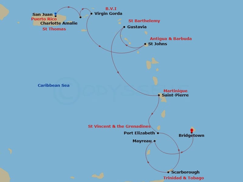 Cruise Itinerary Map