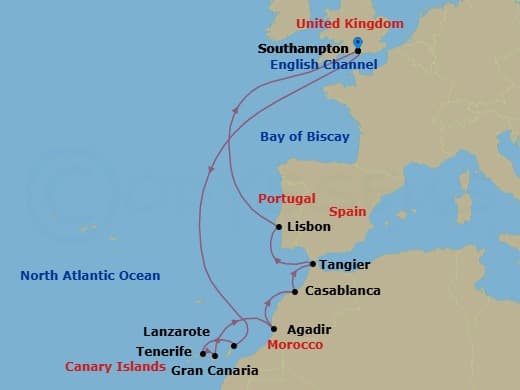 Cruise Itinerary Map