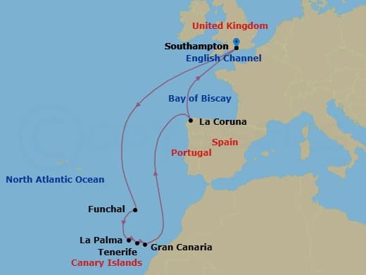 Cruise Itinerary Map