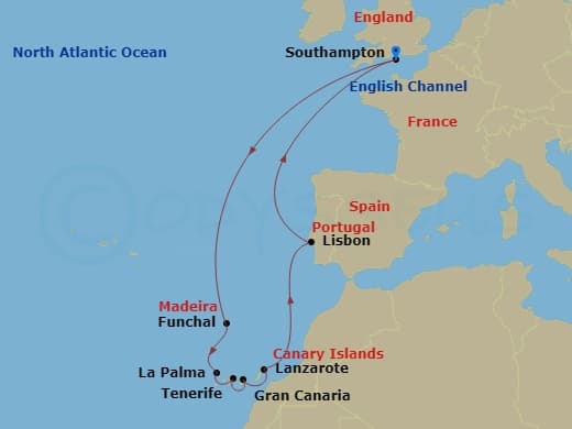 Cruise Itinerary Map