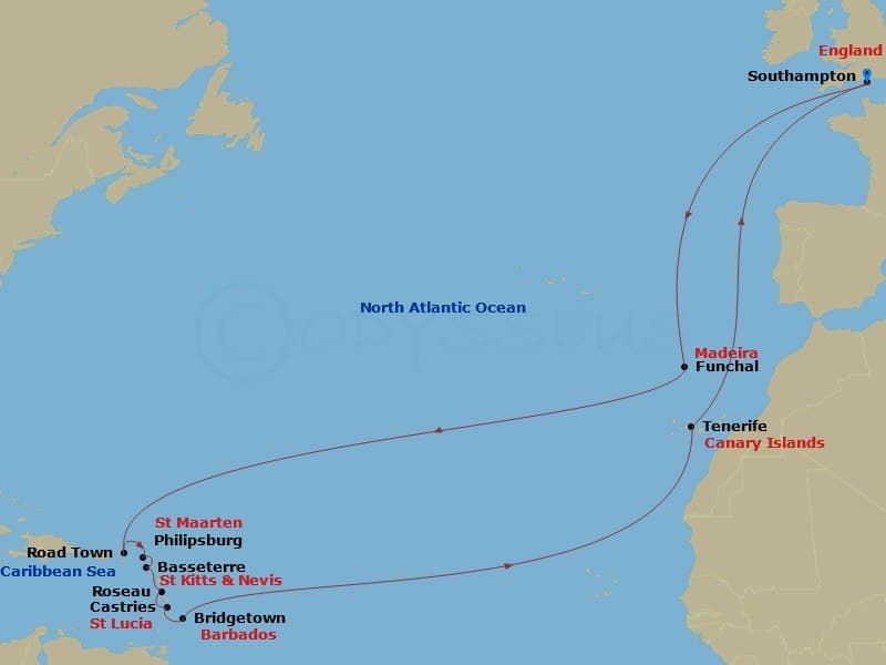 Cruise Itinerary Map