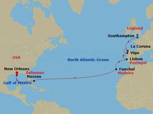 Cruise Itinerary Map