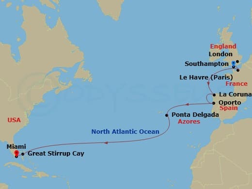 Cruise Itinerary Map