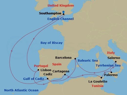 Cruise Itinerary Map