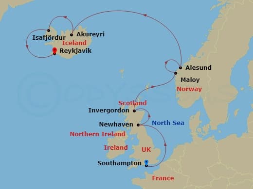 Cruise Itinerary Map