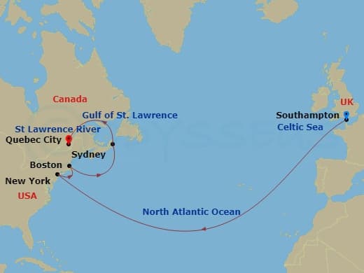 Cruise Itinerary Map