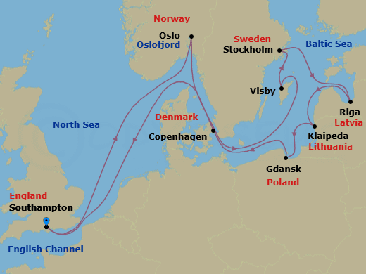 Cruise Itinerary Map
