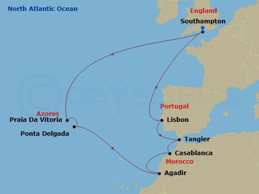 Cruise Itinerary Map