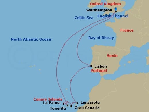 Cruise Itinerary Map