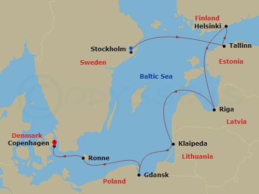Cruise Itinerary Map