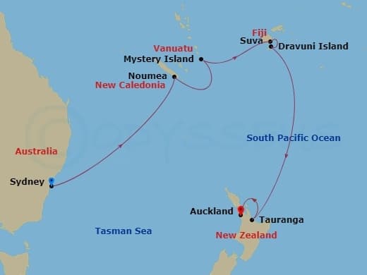 Cruise Itinerary Map