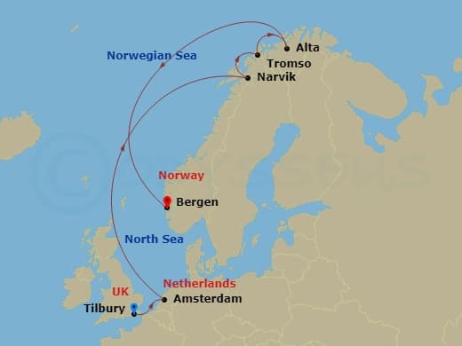 Cruise Itinerary Map