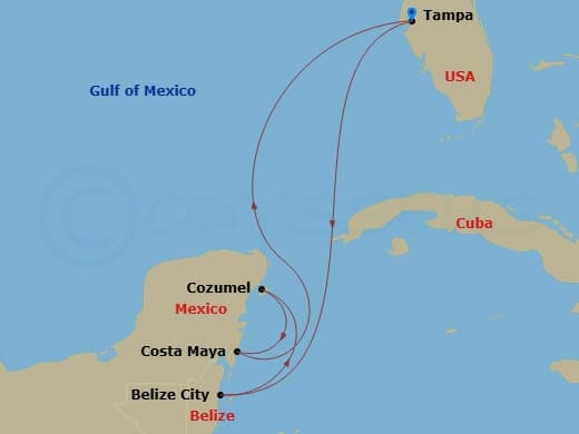 Cruise Itinerary Map