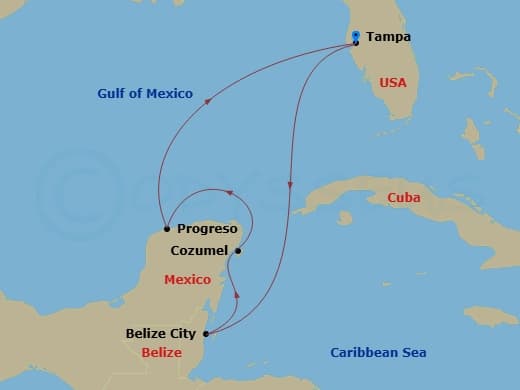 Cruise Itinerary Map
