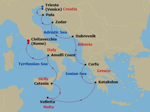 Cruise Itinerary Map