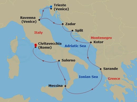 Cruise Itinerary Map