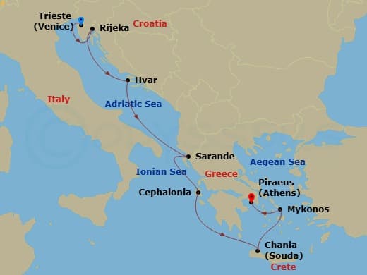Cruise Itinerary Map
