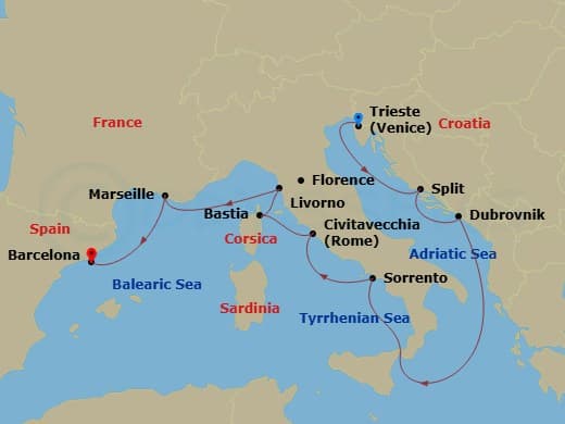 Cruise Itinerary Map