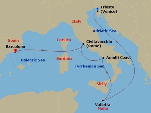 Cruise Itinerary Map