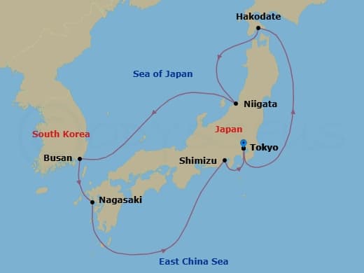 Cruise Itinerary Map